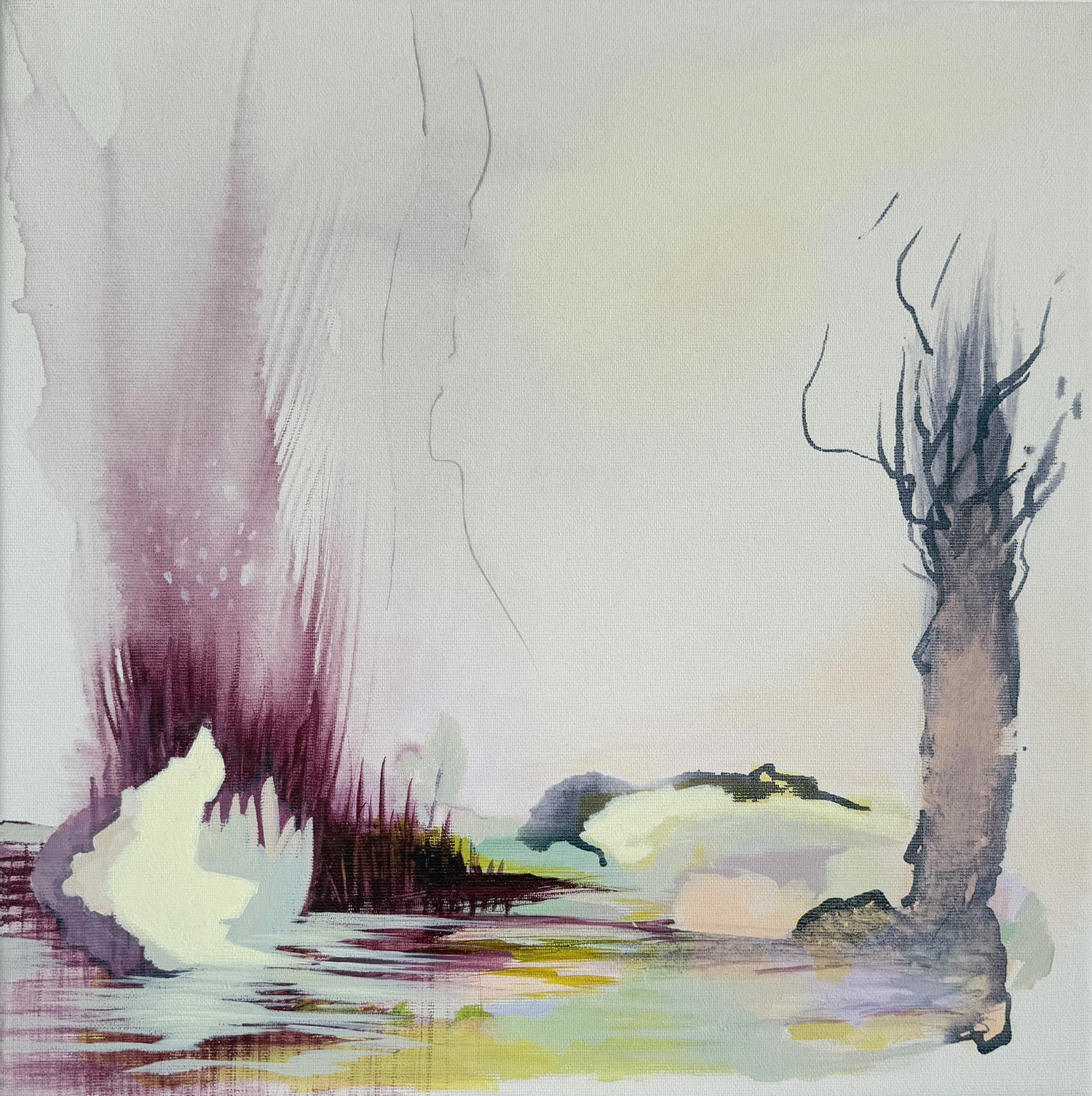 RESTING MOON, 2024, acrylic on canvas