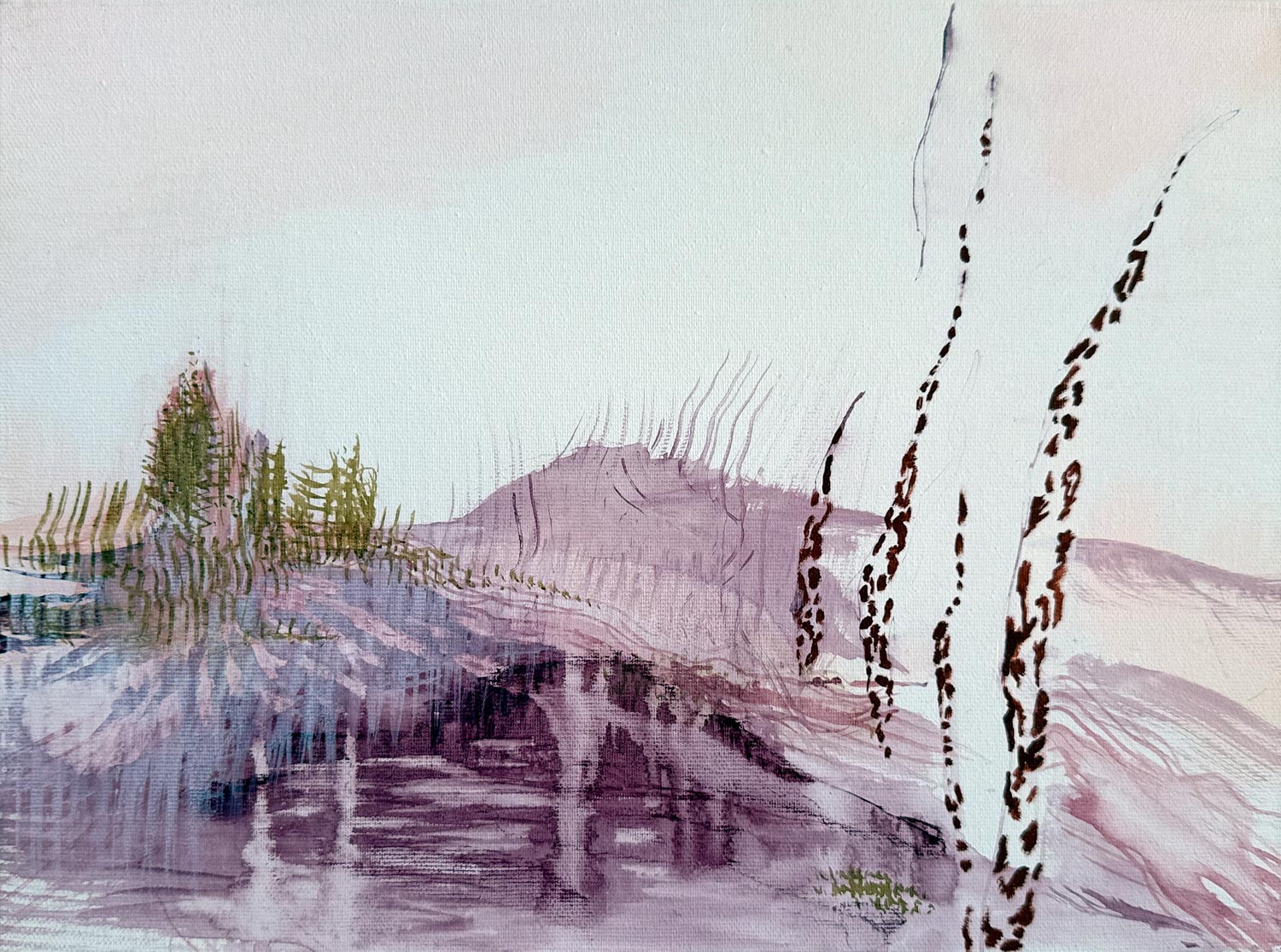 FLOATING SHADOWS, 2024, acrylic on canvas